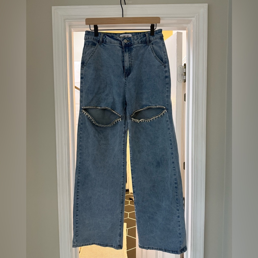 Rhinestone Jeans size medium
